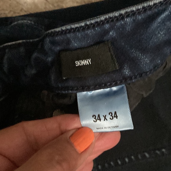 Men’s EXPRESS Dark Washed Skinny Jeans (34x34). LIKE NEW CONDITION!! - Picture 3 of 10